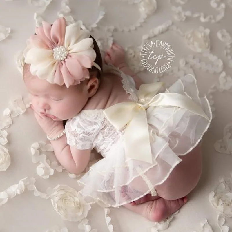 Реквизит для фотосъемки новорожденных платье принцессы одежда головной убор 1 комплект детская одежда полная луна Детская фотография