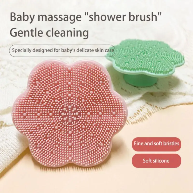 

Baby Scrub Blue No Deformation Soft Massage Q-bomb Baby Bathing Cloth Silicon Resin Bend Neonate Bathroom Brush Purple