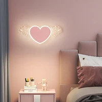 princess girl creative angel love cute rabbit shape acrylic wall lights for bedroom bedside led indoor nordic decorative wallamp
