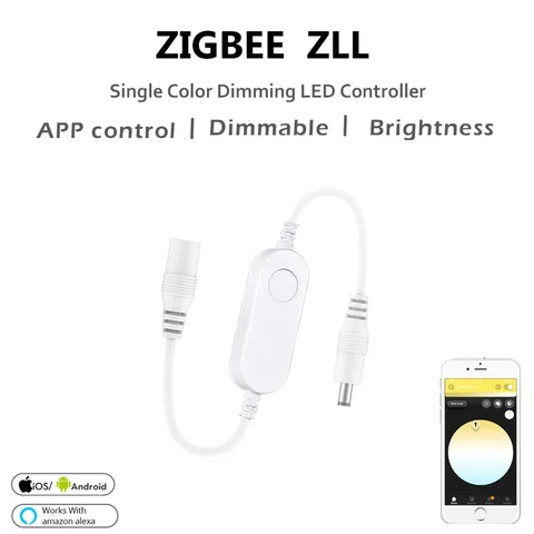 Умный мини-контроллер Zigbee для светодиодной ленты, регулятор для голосового управления с Echo Plus SmartThings Zigbee 3,0, 5 в постоянного тока, 12 В, 24 В, RGB + CCT/RGBW/CW