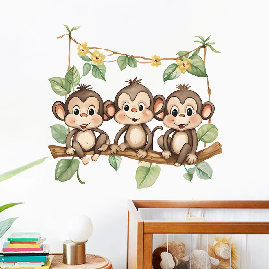 Акварель искусственная кожа из ротанга для детской комнаты детские наклейки