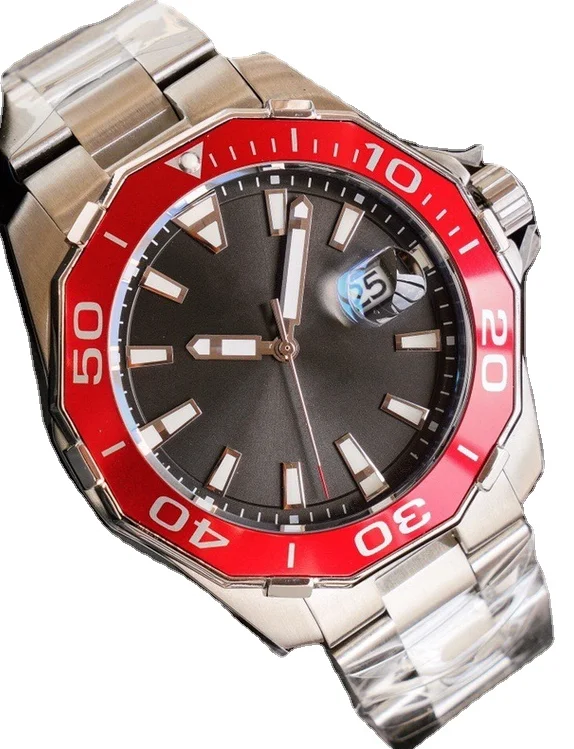 

Мужские автоматические механические часы с красной керамикой