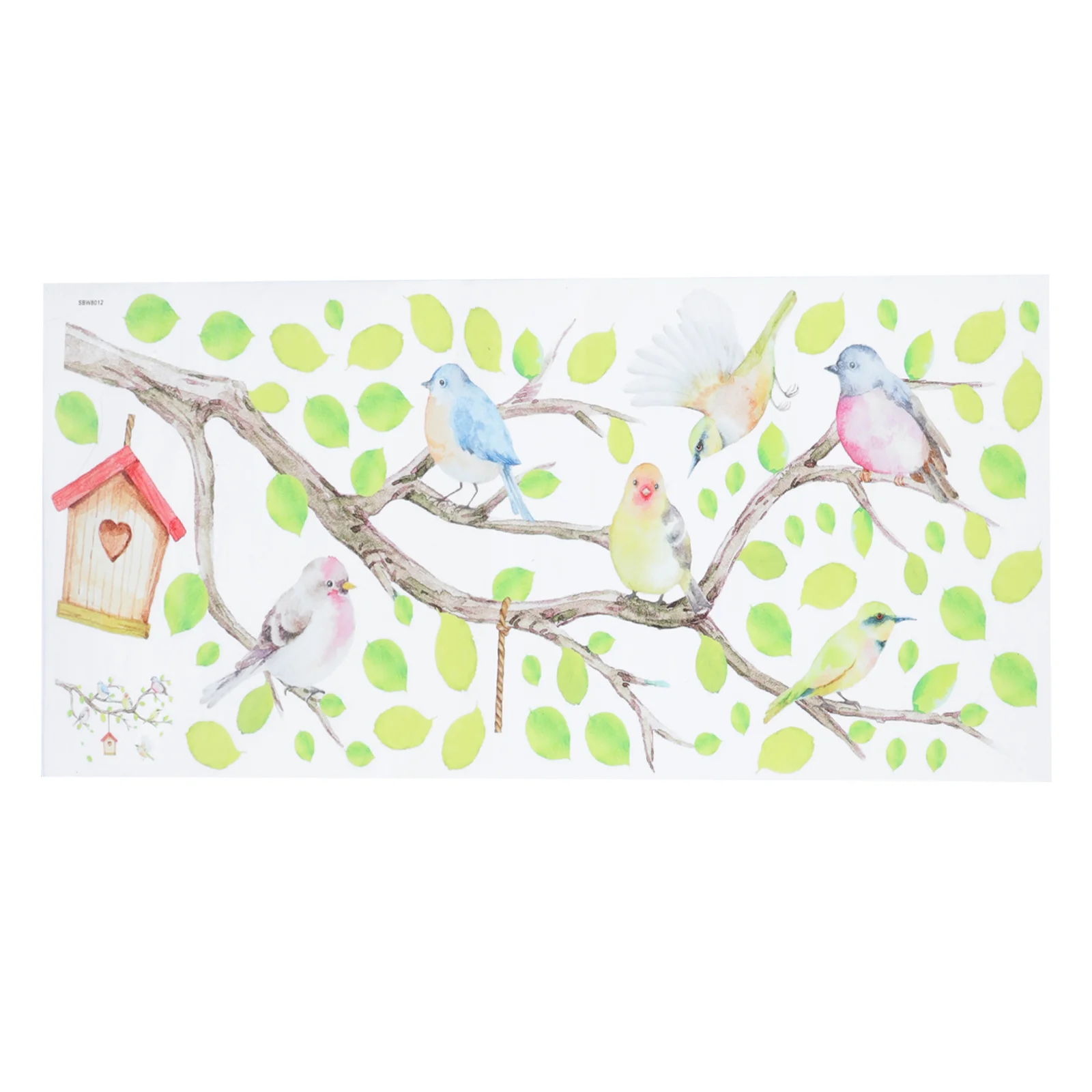 

1 Sheet of Decorative Bird Branch Sticker PVC Window Decal Glass Door Sticker Window Decal