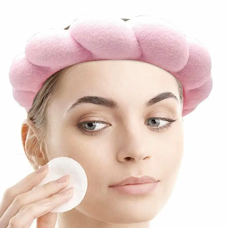 

Повязка на голову женская с губкой и махровым узором, модный обруч для волос с узлом, для мытья лица, для макияжа, аксессуары для волос для сп...