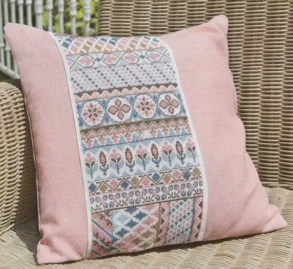 Декоративные подушки с розовыми тычинками 26-48 подсчетов наборы для вышивки