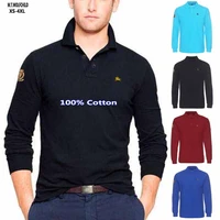 100 cotton spring autumn mens polo shirts casual embroidery logo t shirt long sleeve brand polos hommes fashion men tops xs 4xl
