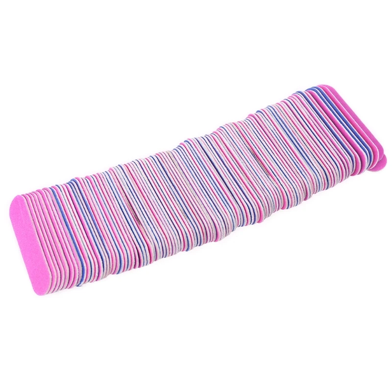 

100Pcs Nail Art Manicure 2 Sides Buffing Sanding Files Nail Buffer Tool Shiner