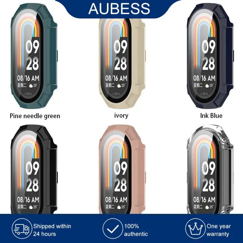 

Shell Membrane Integration Integrated Case Pc Tempered Film Tempered Film For Miui Band8 Case Film Protective Shell