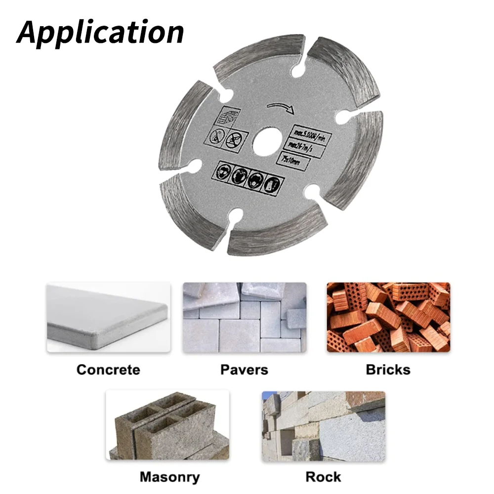 4 шт. 3-дюймовое металлическое режущее колесо Алмазное лезвие диск для резки камня