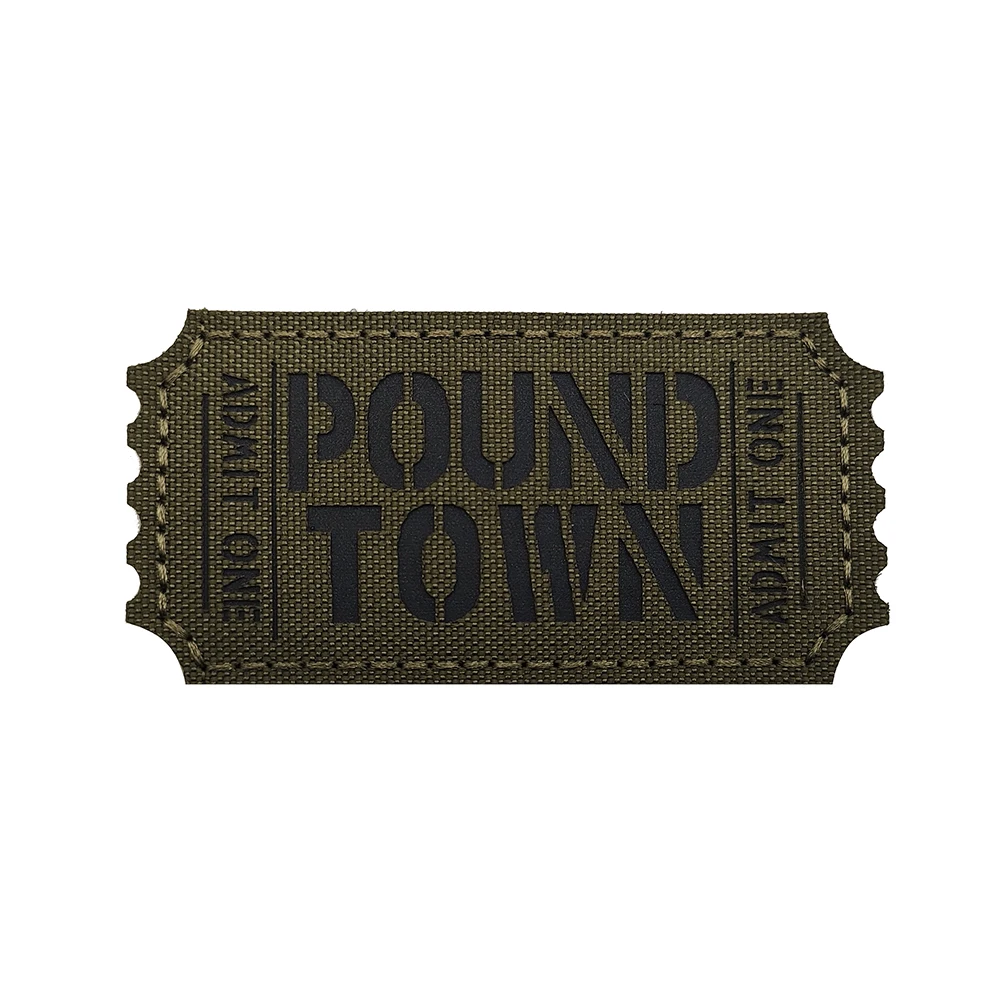 Черная нашивка с буквами к/ф Хамса для сумок шляп рубашек