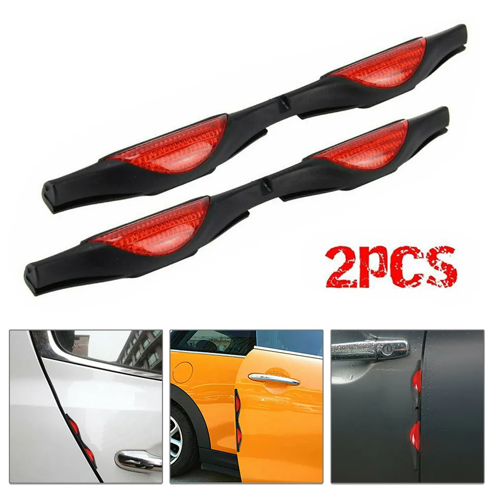 

2Pcs Red Car Door Protectors Reflectors Door Guards Prevent Scratches Protect Edges Waterproof Anti-collision Sticker