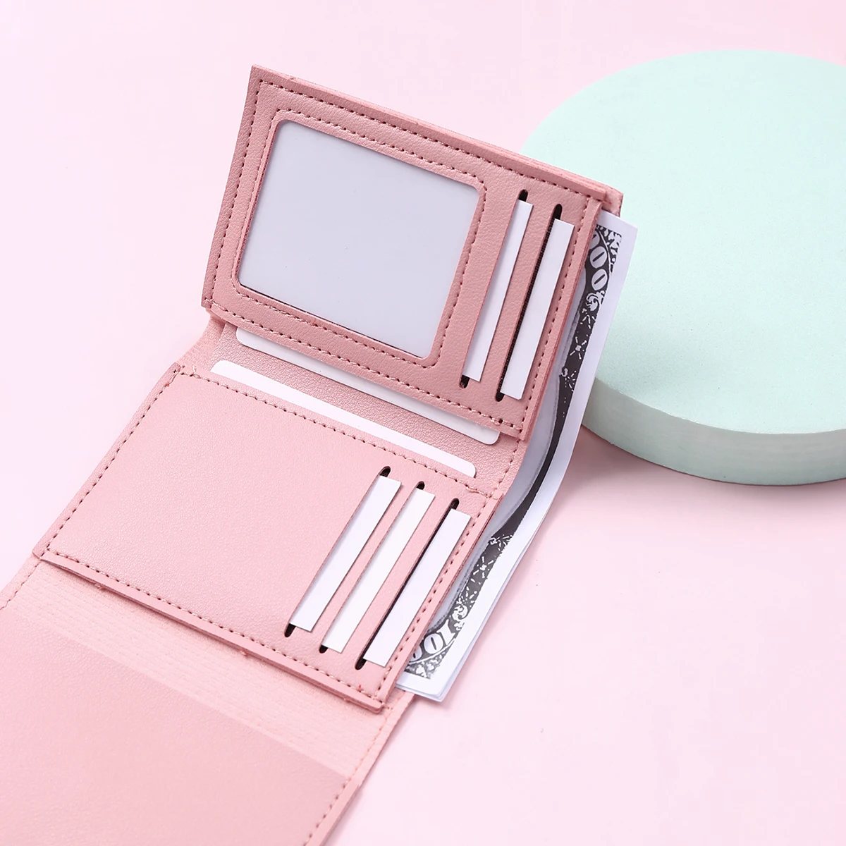 Flower Printing PU Leather Cute Wallet Small Hasp Girl Money Bag Brand Designer Coin Purse Female Card Holder Wallet