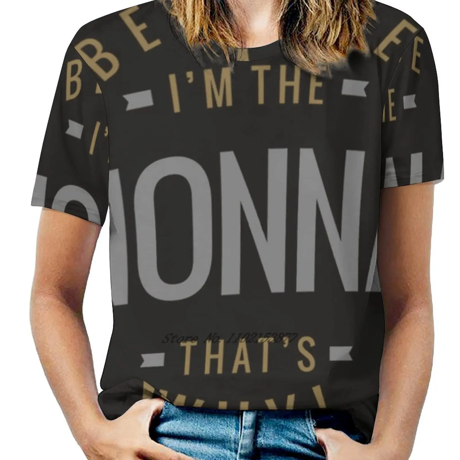 Потому что я футболку Nonna женская футболка с v-образным вырезом повседневные