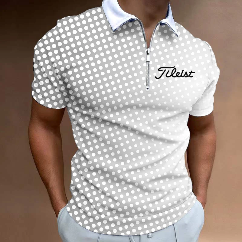 Hot High Quality Breathable Polo Shirt Short Sleeve Top Casual Men's Polo