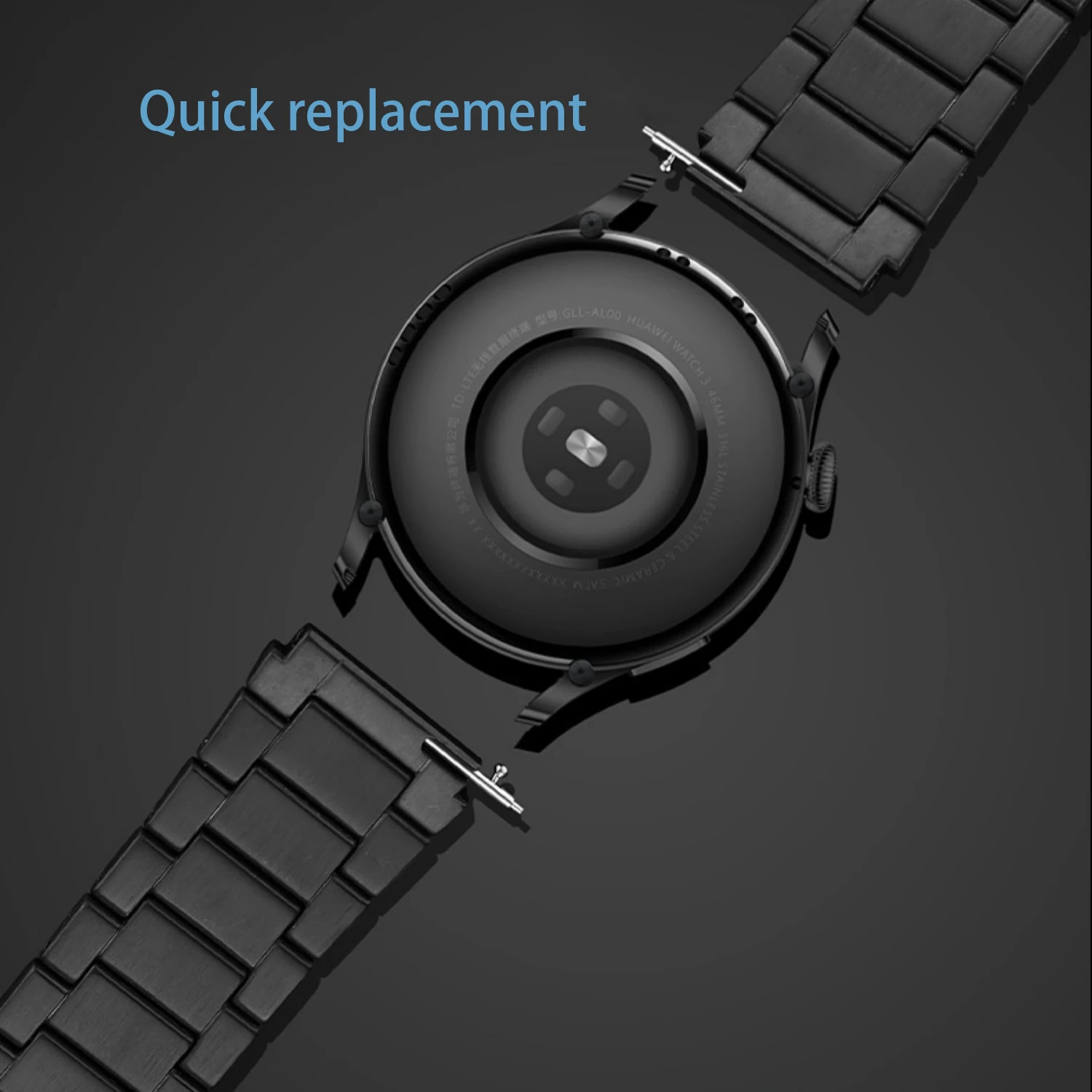 Titanium Alloy Strap for Huawei Watch Gt3 Gt2 Metal Watch3pro New Glory GS3 Smart Watch Magic2/dream Business Runner New Porsche