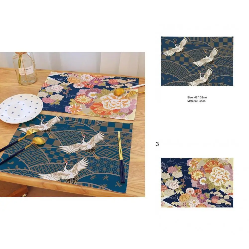 

Table Cushion Fashion Vibrant Color Anti-slip Quick Dry Place Pad for Restaurant Coaster Place Pad