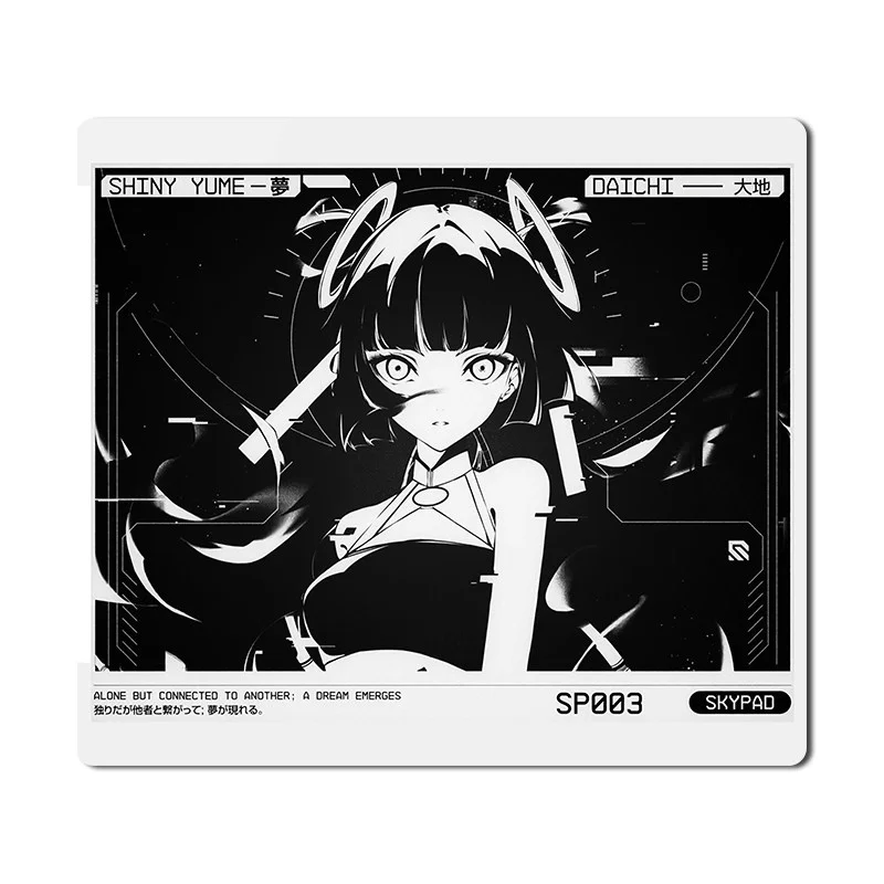 Фото В наличии: Игровой коврик для мыши Skypad Sora Glass Yume с гладкой матовой поверхностью, настольный коврик для офиса, улучшенный закаленный аксессуар для игр FPS №3