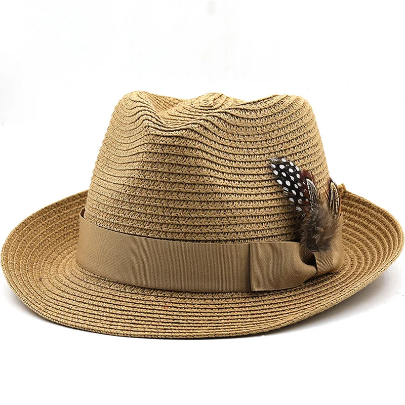 

Vintage Parent Men child Panama Hat Men Cotton Fedora Male Sun hat Women Summer Beach hat Chapeau dad Jazz Trilby Cap Sombrero