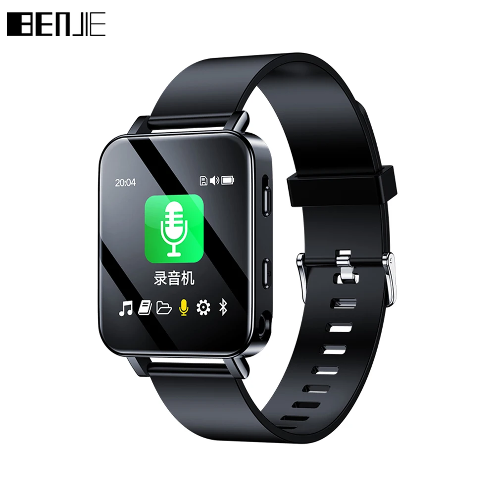 

BENJIE A80 MP3 Player With Bluetooth 5.0 16GB 32GB HiFi Noise Reduction Voice Recorder Portable Walkman Mini Sports Wrist Watch