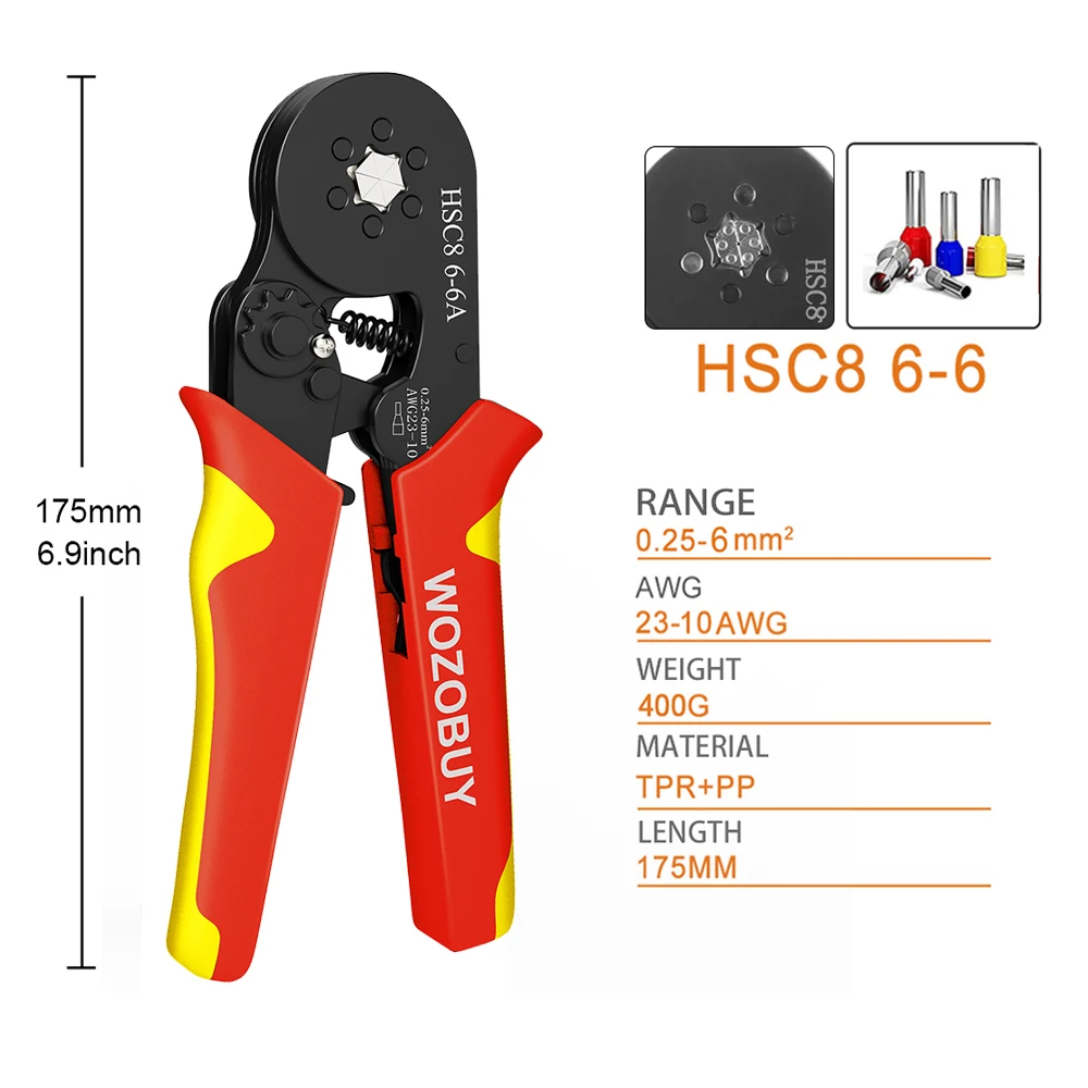 

Обжимные клещи WOZOBUY HSC8 6-4/6-6A
