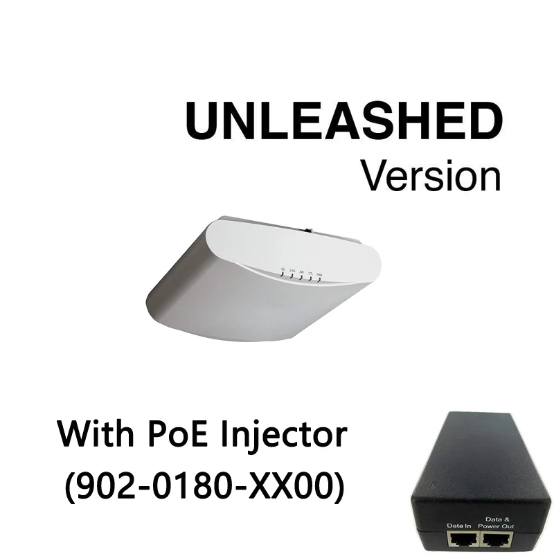 Ruckus Wireless Unleashed ZoneFlex R720 9U1-R720-WW00 (alike 9U1-R720-US00)With PoE Injector (902-0180-XX00) Indoor Access Point