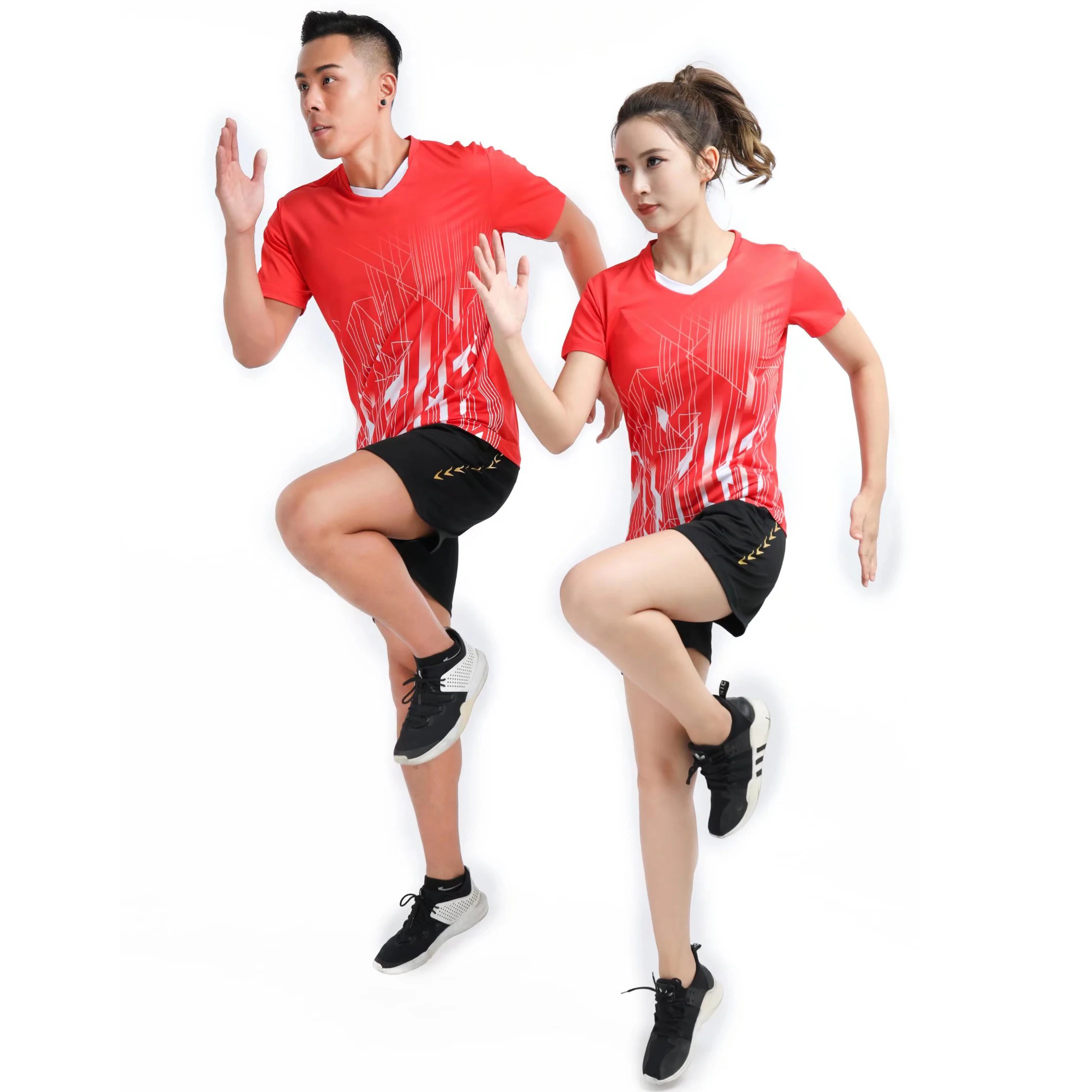 Badminton Suit Short-Sleeved Sportswear Spring Summer Autumn Short T Shirt Competition Quick-Drying Table Tennis Clothing