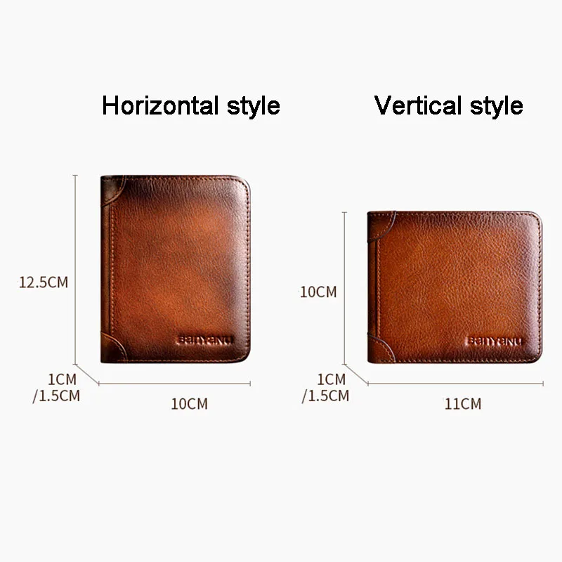 Мужской бумажник кожа многофункциональный ультратонкий с зажимом для ID-карт