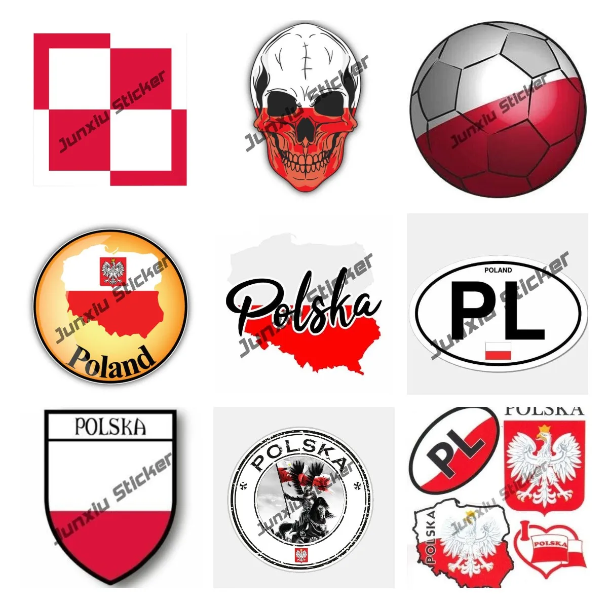 

Creative Polart Stickers Polish Flag Map Crest & Heart Poland Map Vinyl Stickers Car Body Window Decal Car Accessories KK13cm