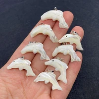 4pcs exquisite natural sea shell whale pendant 12x27mm charm fashion craft diy necklace earrings bracelet jewelry accessories