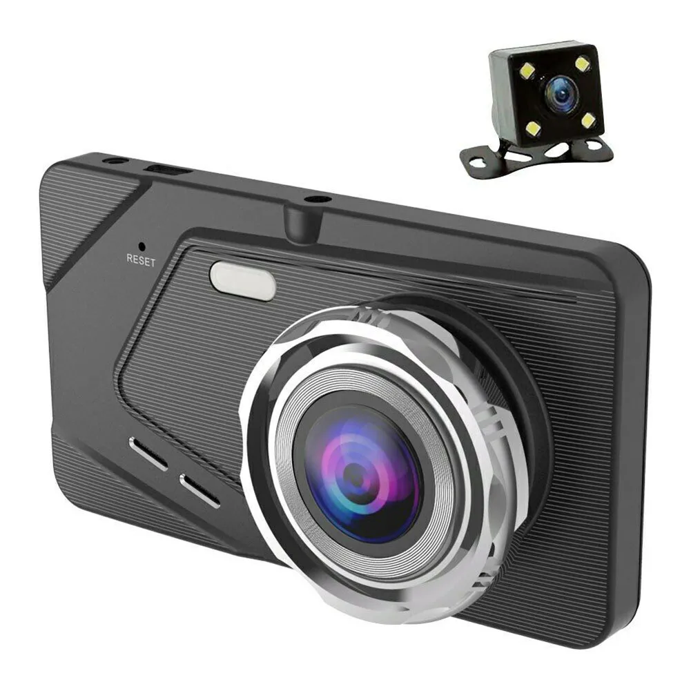 

2 Lens Dash Cam Car DVR Camera Dashcam 4Inch Car Video Recorder Black Box 170° HD 1080P Night Vision G-sensor Loop Recording Dvr
