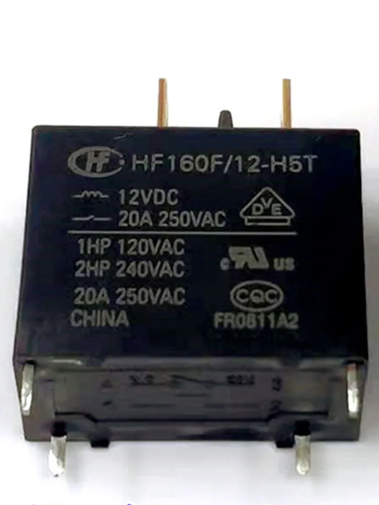 Реле HF160F 12-H5T 12 В постоянного тока, 4 контакта, 12 В, 2 шт.