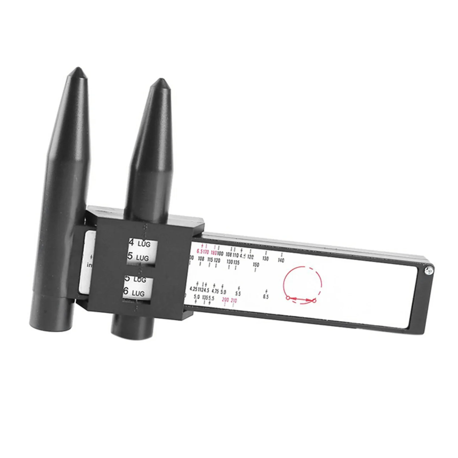 

PCDs Measuring Gauge 8 Holes Lug Bolt Pattern Gauge Rim Bolt Pattern Measuring Tool PCDs Ruler Lug Bolt Pattern Gauge Sliding