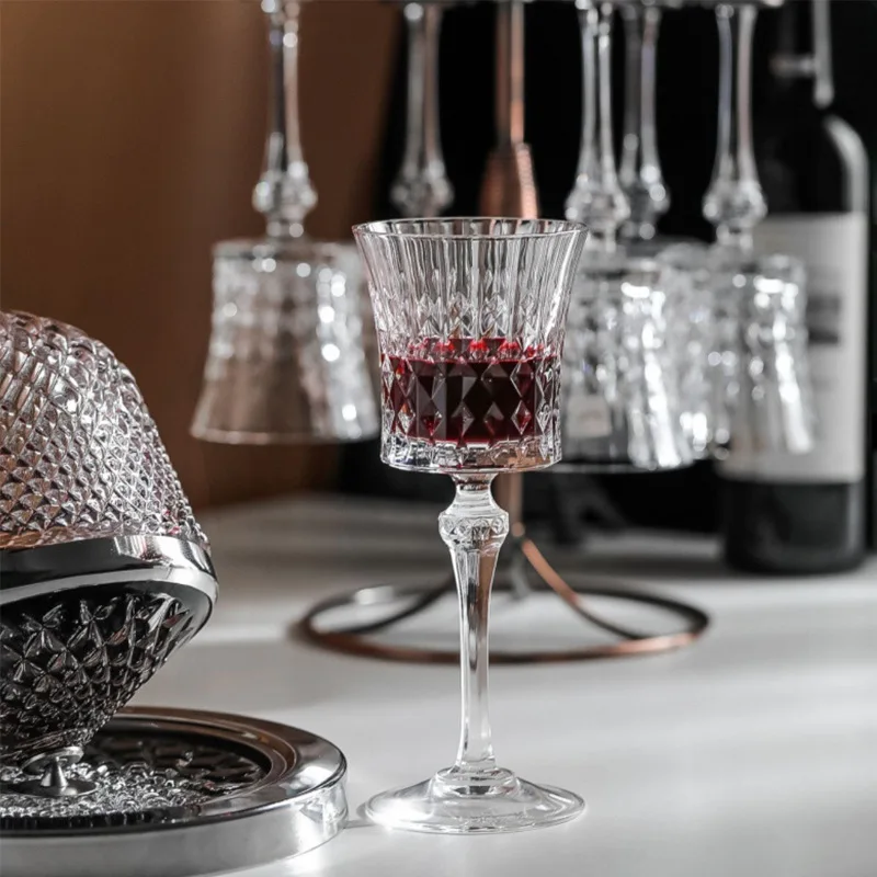 

Хрустальные бокалы для вина Северной Европы, современные роскошные креативные розовые стеклянные бокалы для вина, бокалы для винного бара ...