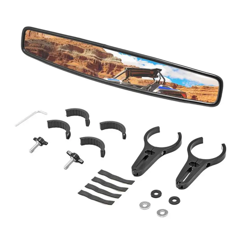 

UTV Center Rear View Mirror Mount Center Mirrors With Clamp Universal UTV Rear View Center Mirror For Racing UTV Accessories