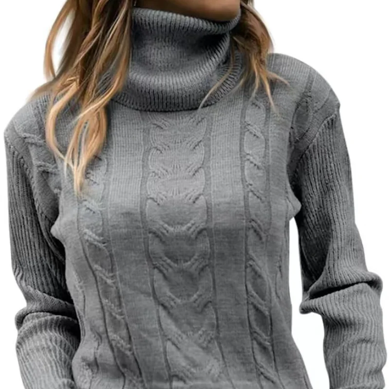 Новинка сезона осень/зима 2023 однотонный вязаный винтажный приталенный пуловер