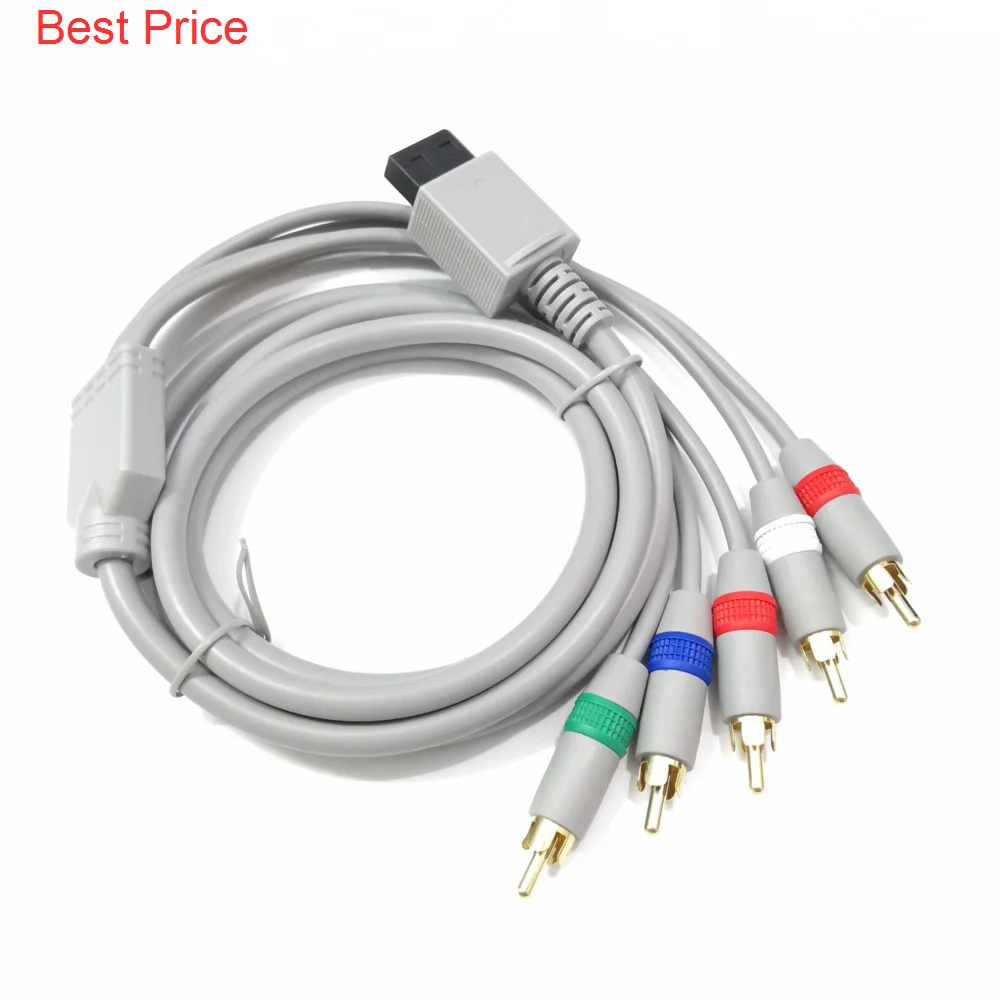 

10Pcs For Wii Color Difference Cable Wii Host Component Cable Hd Cable 1.8m Gold Plating