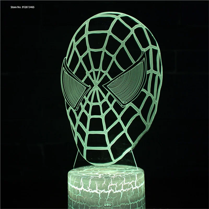Креативный ночник Disney Человек-паук попросил меня ночсветильник 3D 7/16 цветов