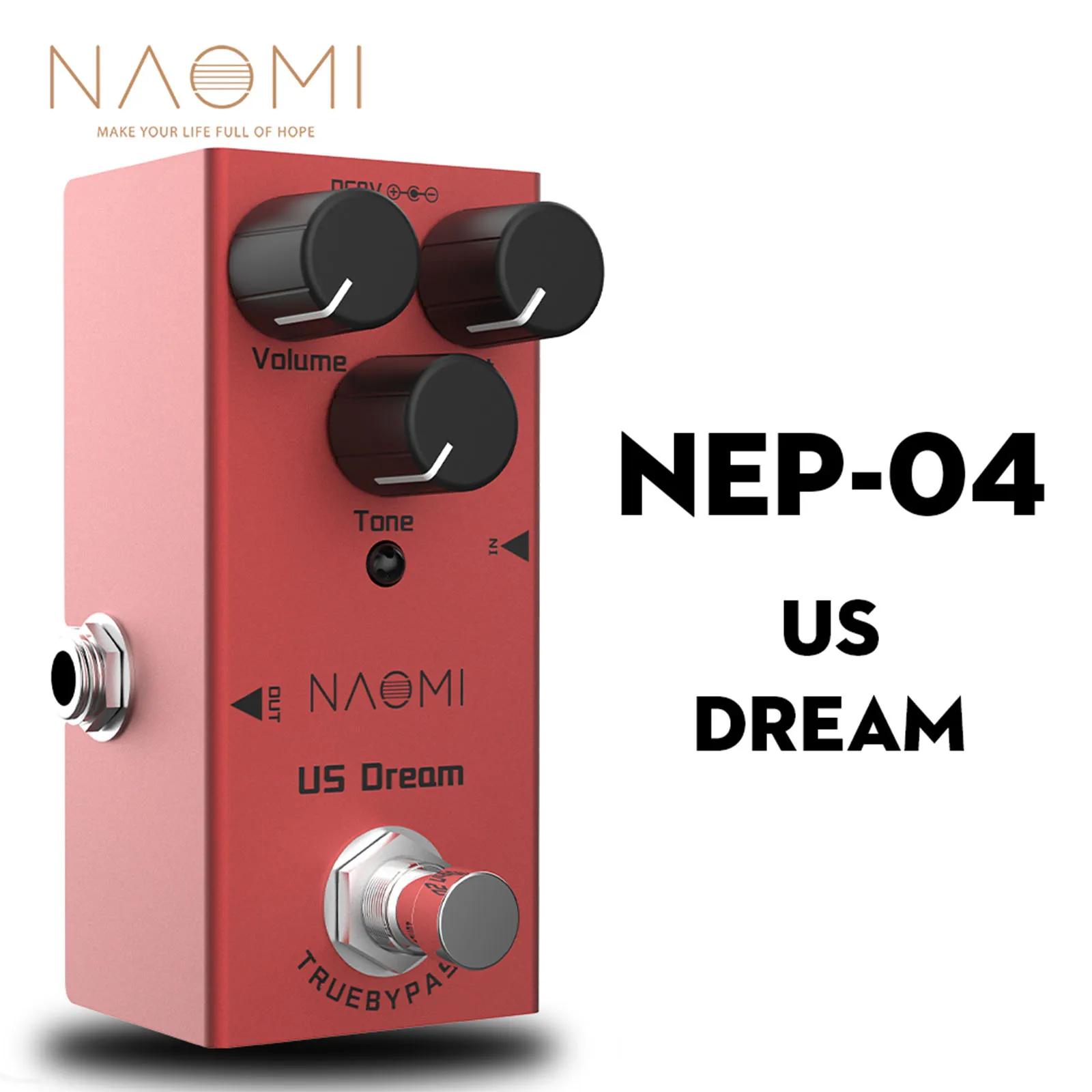

NAOMI US DREAM Effect Pedals DC 9V NEP-04 For Electric Guitar Bass Effects Pedal True Bypass Accessories Guitar Effect Pedal