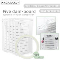 nagaraku acrylic eyelashes storage box transparent volume lashes storage case organizer fans lash container dust prevention