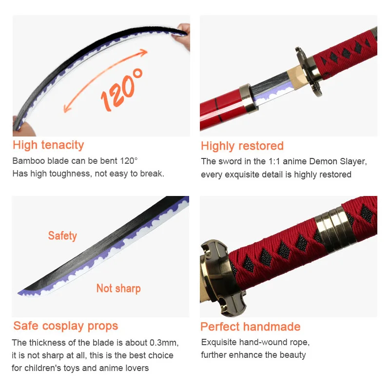 Roronoa Zoro Katana Sword Anime Cosplay Trafalgar Law Kitetsu Yama Shusui Japanese Samurai Wood Toy Swords Catana decoration images - 6