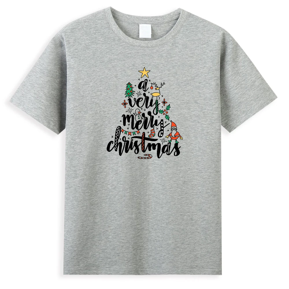 

New Year Print T-Shirt Short Sleeve Vacation Merry Christmas Men T-shirt Funny Graphic Tee Shirt Harajuku Cotton Tees Tops