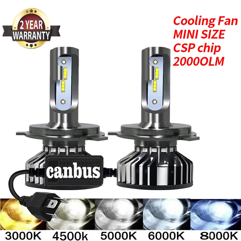 

Фары светодиодные Canbus H8 H9 H11 110 K 3000K 4500K 6500K 8000K 25000K, 2 шт.