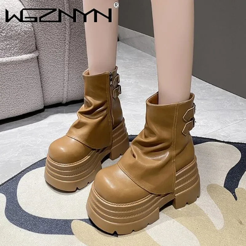 НОВЫЕ женские зимние кожаные ботильоны на каблуке 10 см армейские ботинки