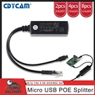 Cdycam, защита от помех, Ранняя мощность, от сети Ethernet, от 48 В до 5 В, 2,4 А, IEEE 802.3af, Micro USB, Raspberry Pi, для камеры
