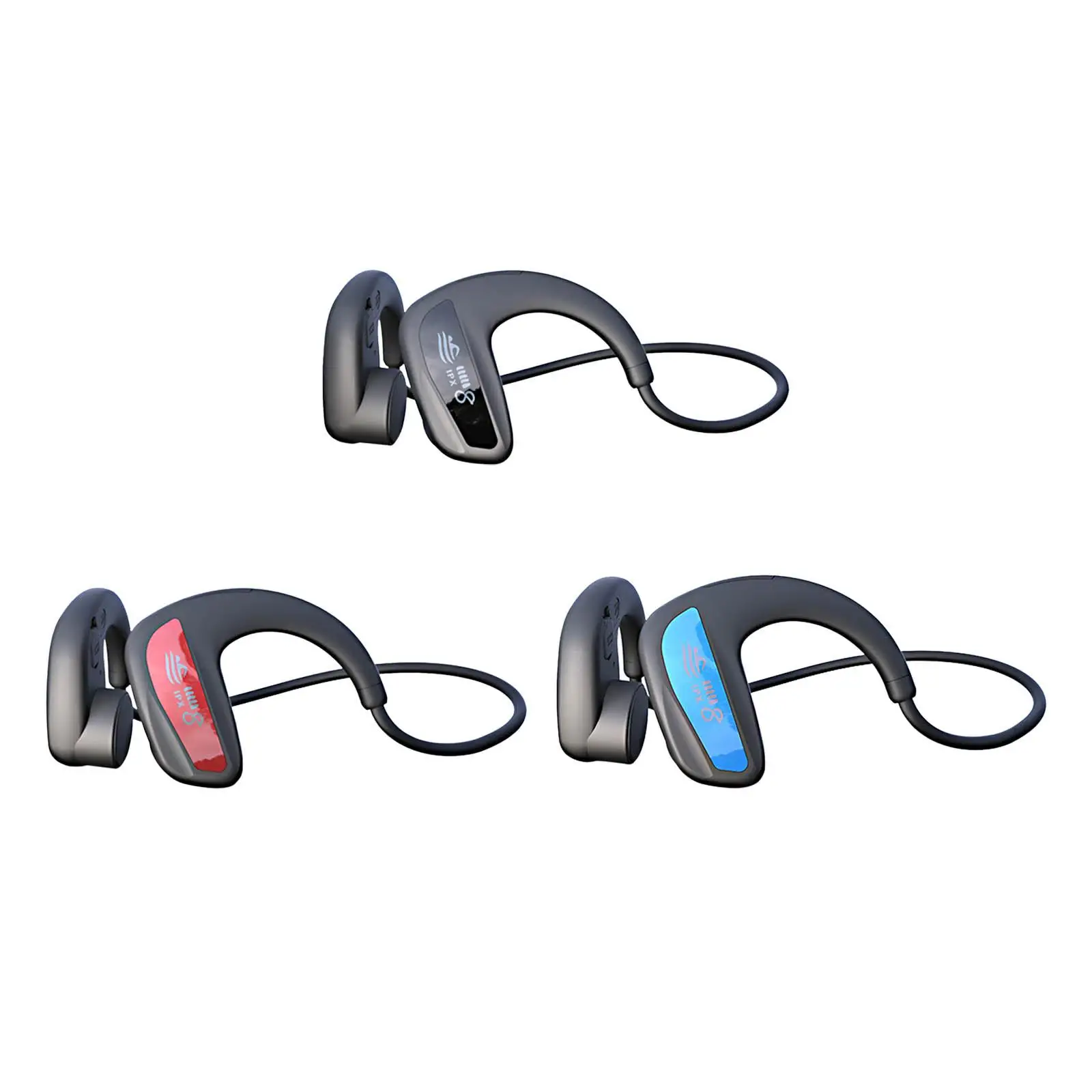 

Bluetooth 5.0 Bone Conduction Headphones, IPX8 Waterproof with Mic 32G Built in Memory Wireless Headset for Running Workouts