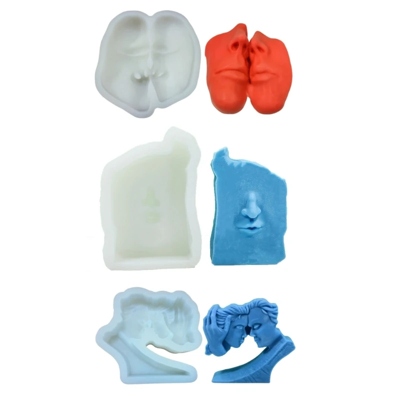 Статуя человеческого лица формы для свечей DIY свечи гипсовые украшения