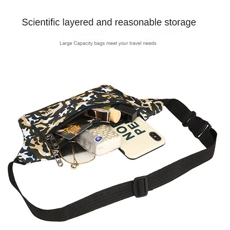 Popular Fashionable Colours Waist Bag Polyester Custom Men Women'S Chest Bags Running Waist Bag Bum Bag With Headphone Hole