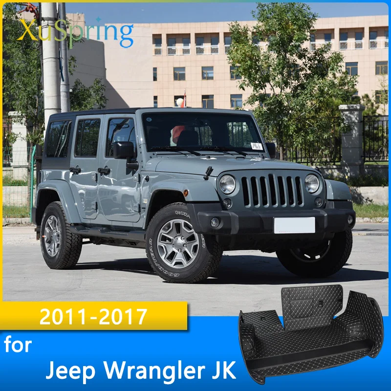Car Trunk Mat Cargo Liner For Jeep Wrangler JK 2011 2012 2013 2014 2015 2017 Rear Tail Durable Boot Cover Protective Styling