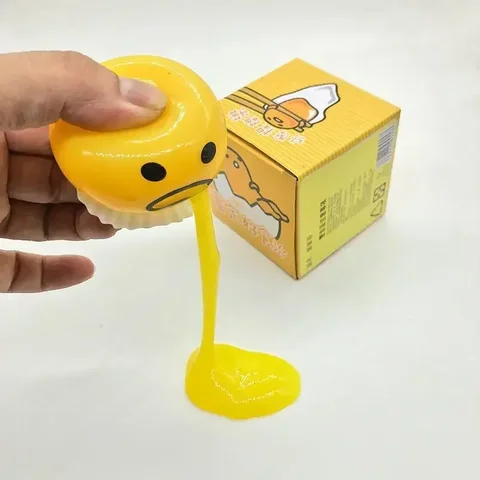 Забавный шарик для снятия стресса с яичным желтком и желтым коухом, игрушка для снятия стресса, хитрая антистрессовая игрушка-яйцо, подарок для детей