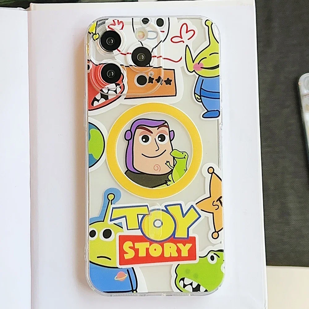 ToyS StoryS Magsafe Magnetic Phone Case for Samsung Galaxy S24 S23 S22 S21 S20 FE Plus Ultra 5G Soft Clear Tpu Cover